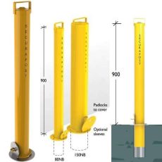 Leda 80NB Padlock Removable Bollards