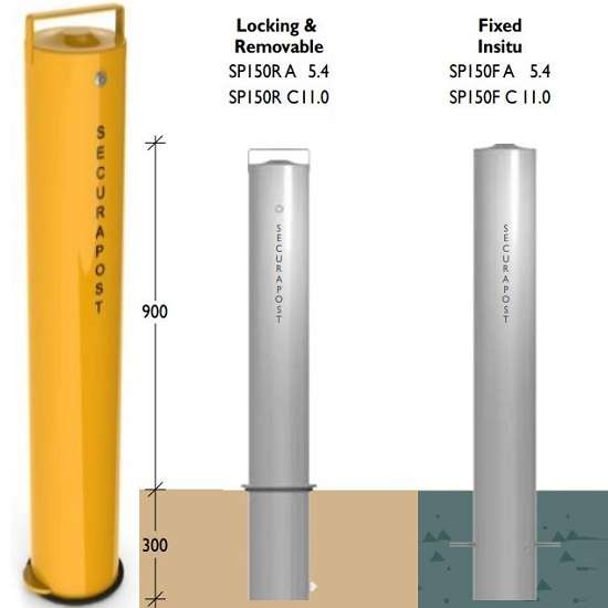 Securapost Sentinel 150NB Removable Bollards