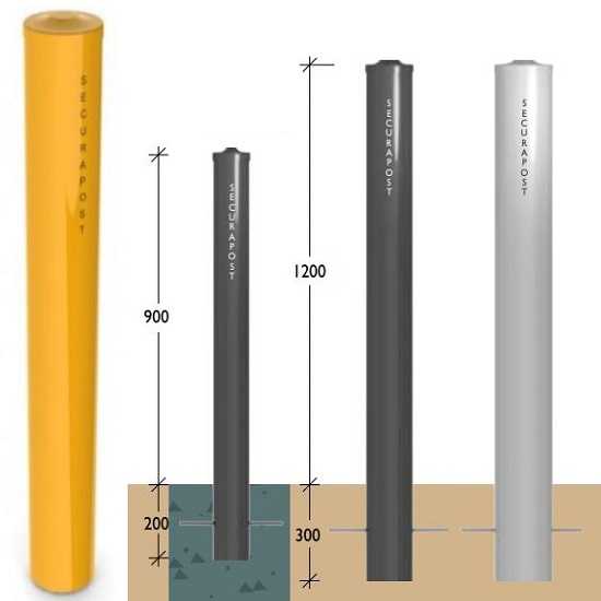 Leda Securapost 80NB Industrial Round Fixed Bollards