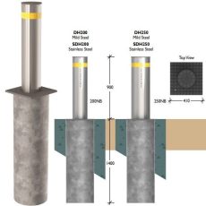 Securapost Hydraulic VAC 250NB Retractable Bollards