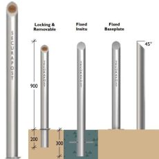 Securapost Regal Stainless Steel 80NB Removable Bollards