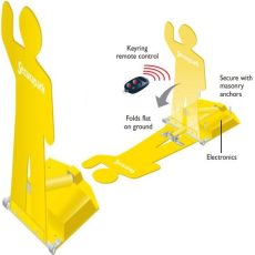 Securapost Securapark Fold Down Automatic Bollards