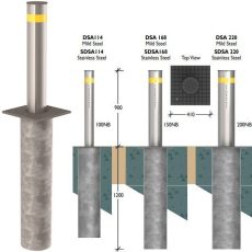 Securapost Semi Automatic VAC 100NB Retractable Bollards