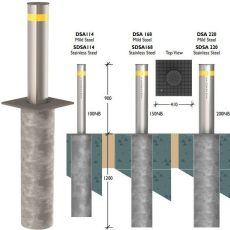 Securapost Semi Automatic VAC 200NB Retractable Bollards